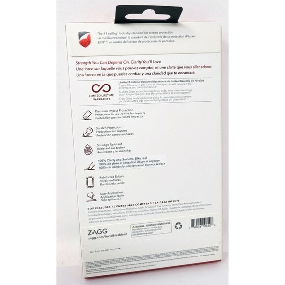 Zagg Glass Screen Protector for Apple iPhone X / iPhone Xs, NEW - Picture 2 of 2